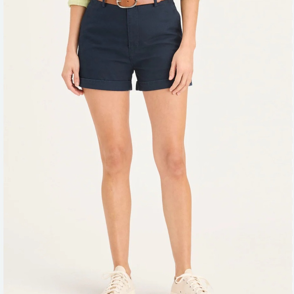 Dockers Navy Blue Bermuda Classic Shorts Tailored Cotton Elastane Women’s 12 EUC